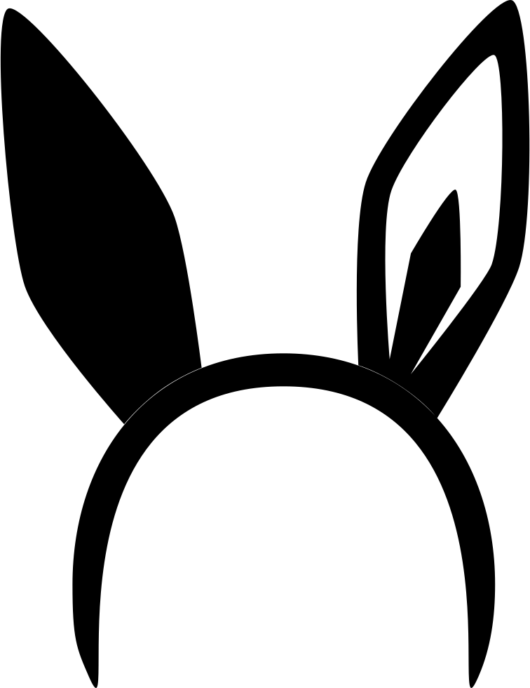 Bunny Ears Headband Silhouette