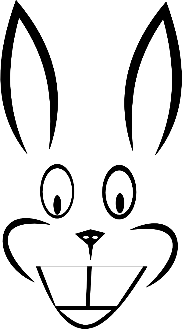 Bunny Face Line Art