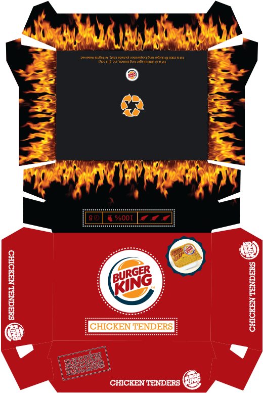 Burger King Chicken Tenders Box Design