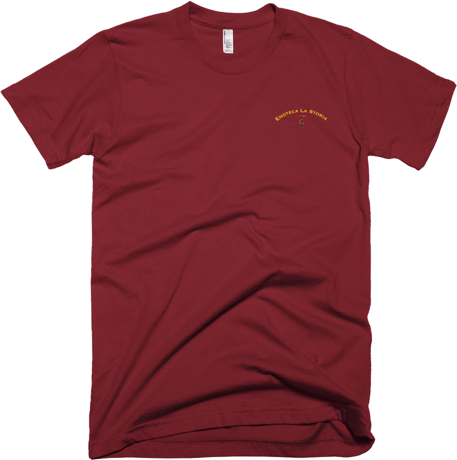 Burgundy T Shirtwith Text Graphic
