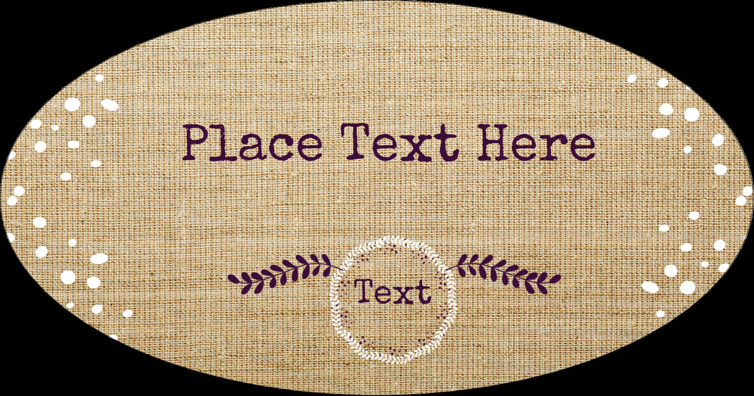 Burlap Text Placeholder Graphic