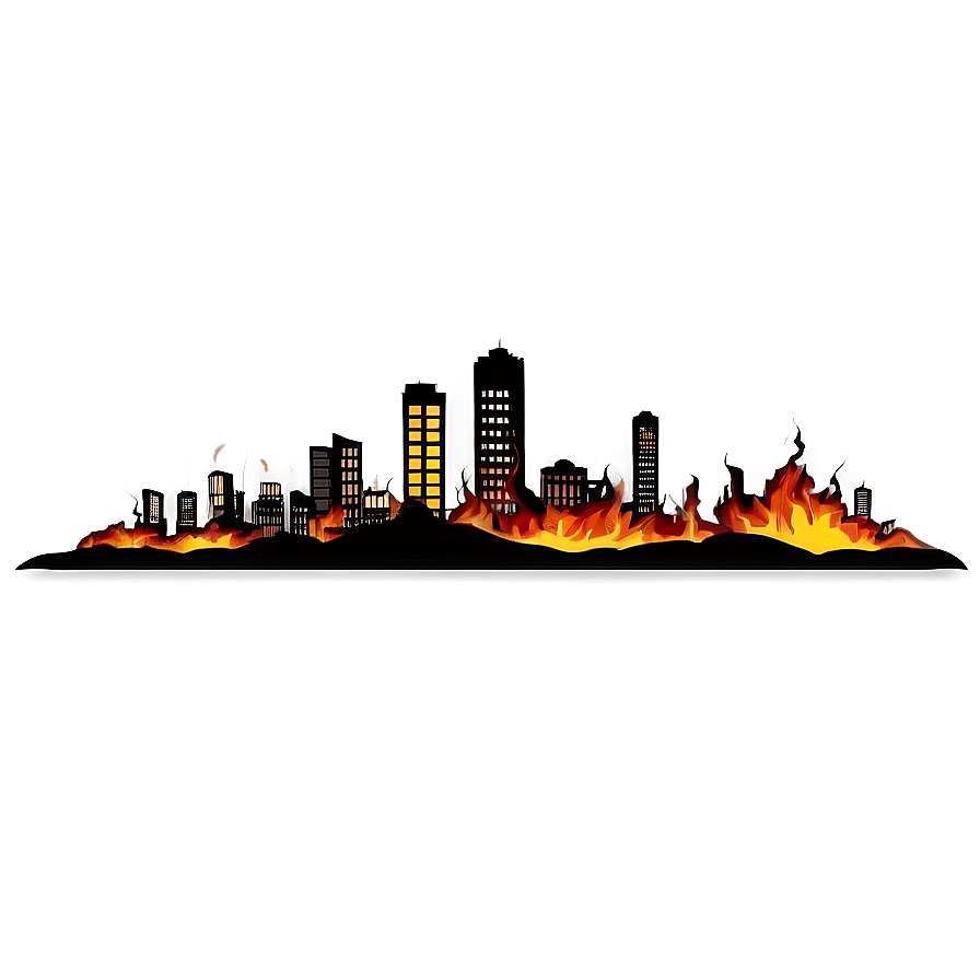 Burned Down City Png Vqj90