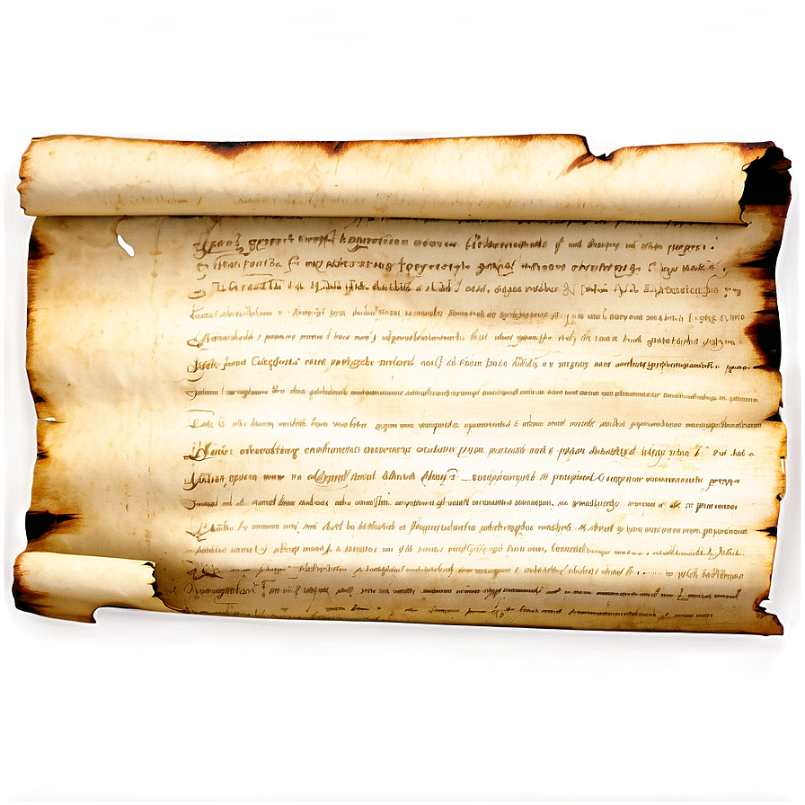 Burned Manuscript Paper Png Gbr76