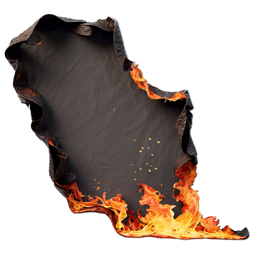 Burned Paper Art Png 06122024