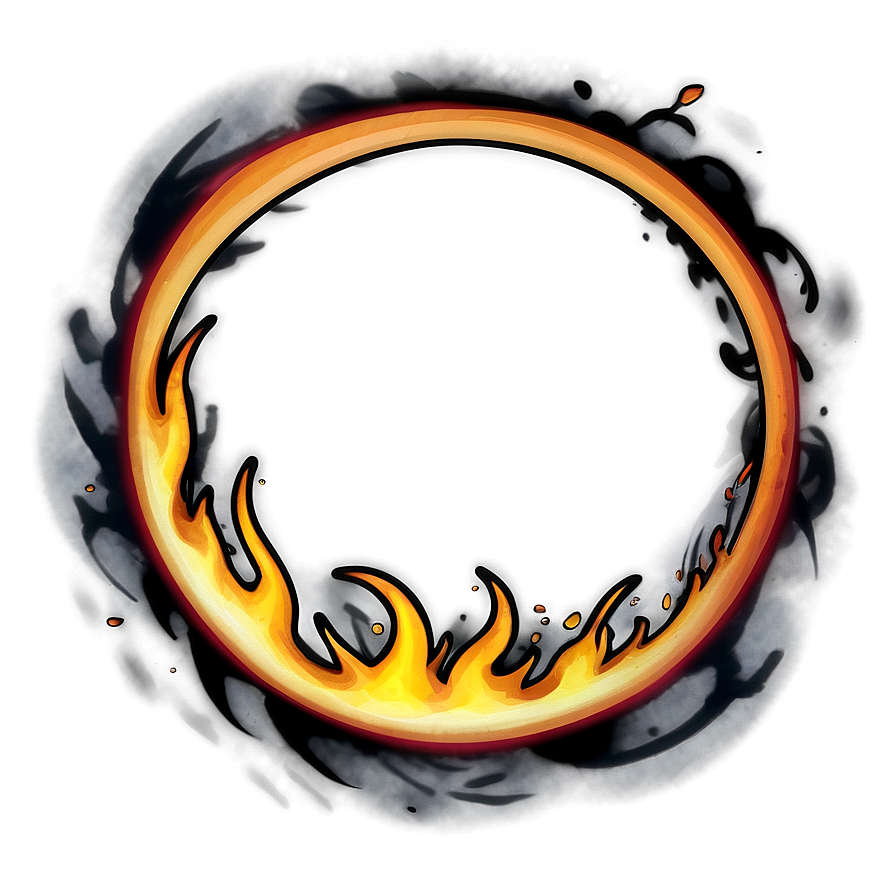 Burning Circle Design Png 92