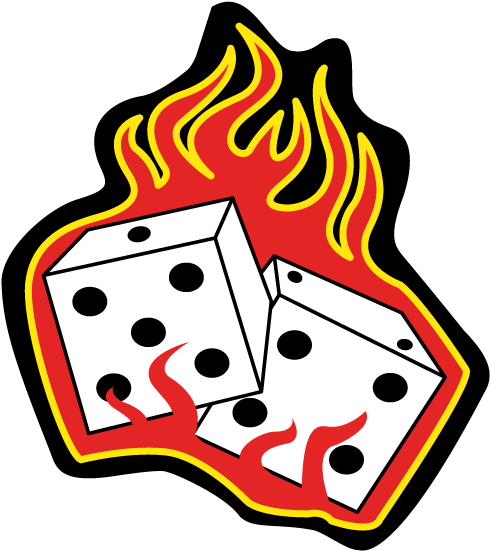 Burning Dice Vector Art