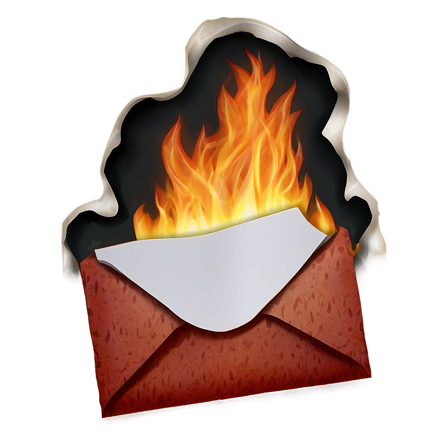 Burning Letter Paper Png 20