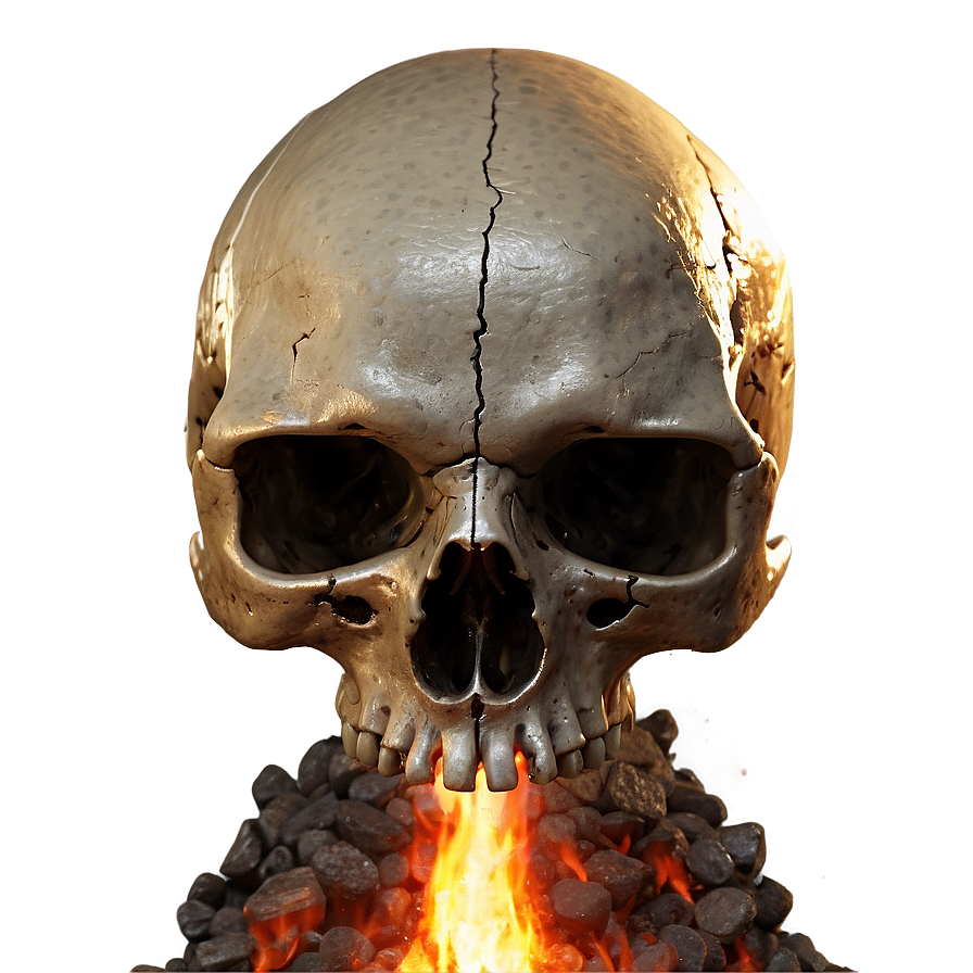 Burning Skull Graphic Png Dbw15