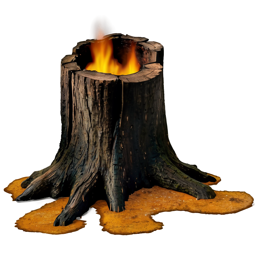 Burnt Tree Stump Png 06132024