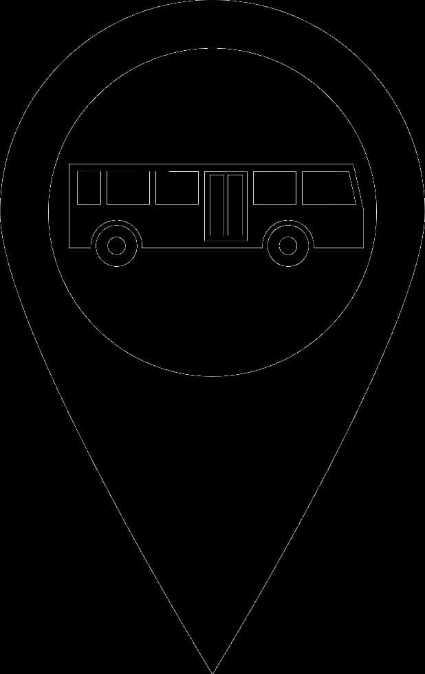 Bus Icon Black Background