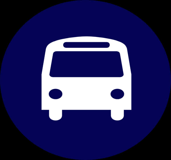 Bus Icon Blue Background