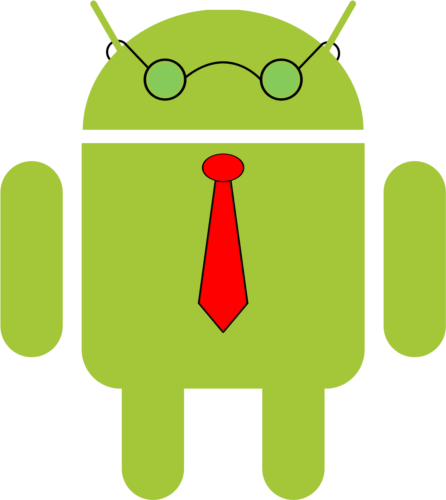 Business Android Mascot