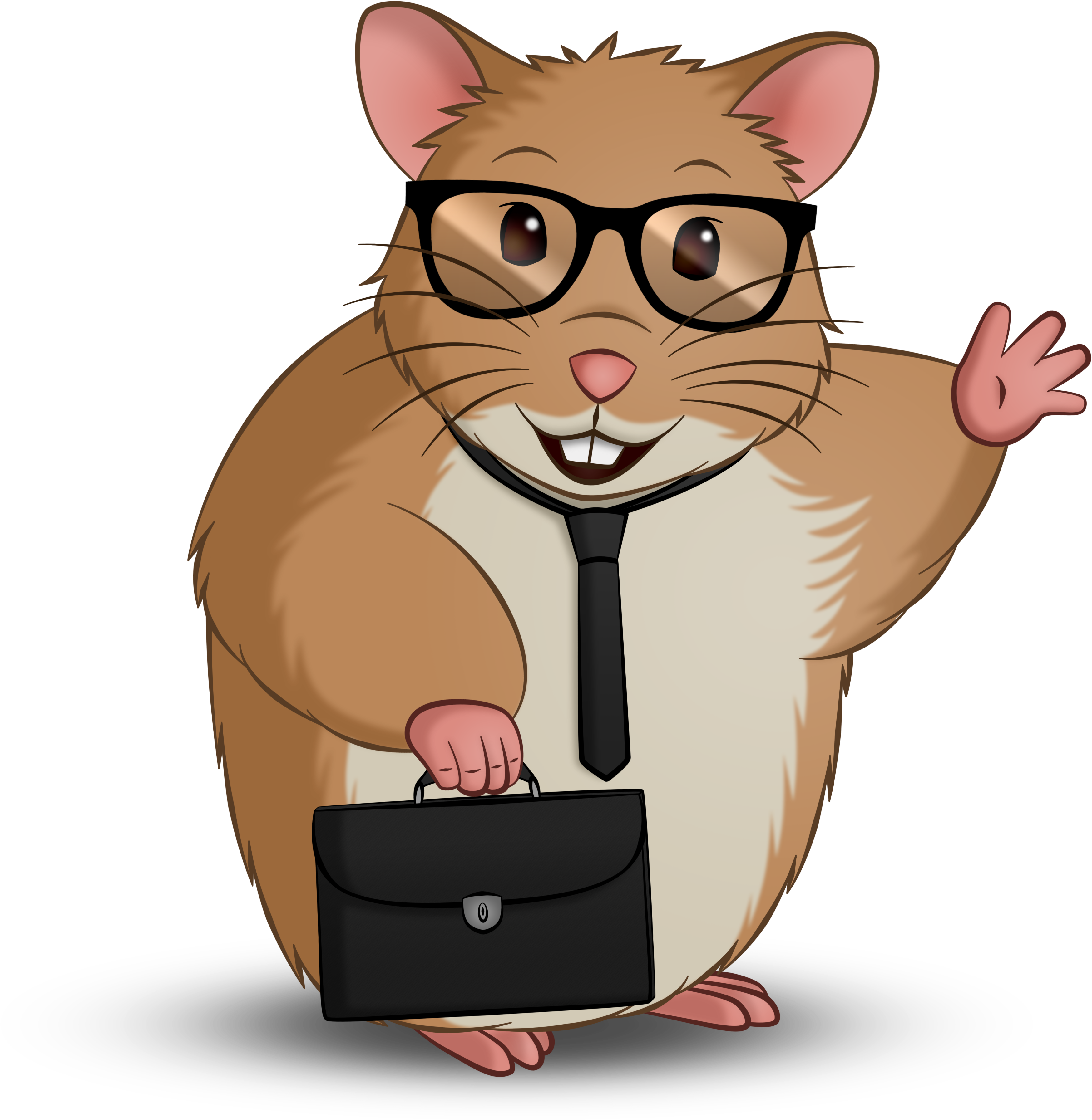 Business Hamster Cartoon Character