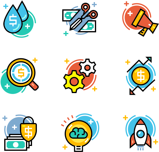 Business Strategy Icons Set