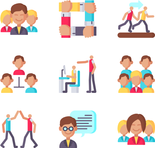 Business Teamwork Icons Set