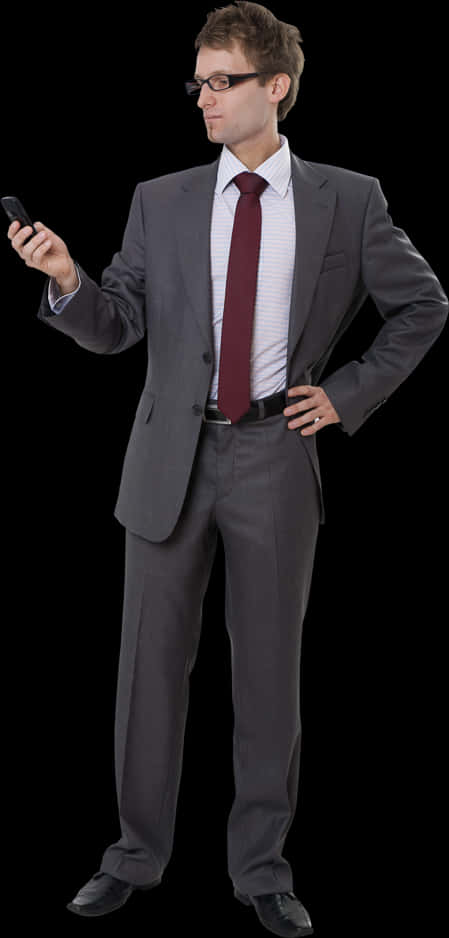 Businessman Checking Phone