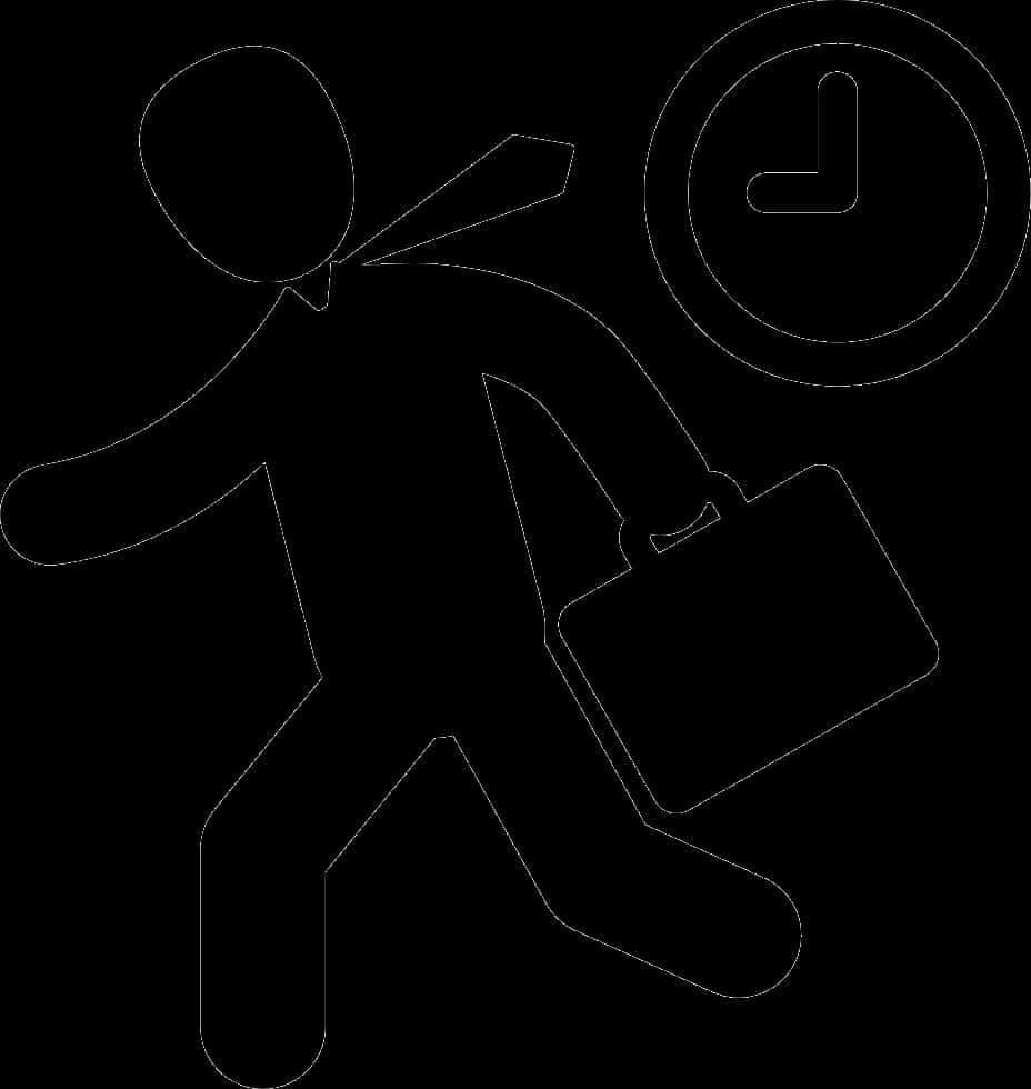 Businessman Rushing Against Time Icon