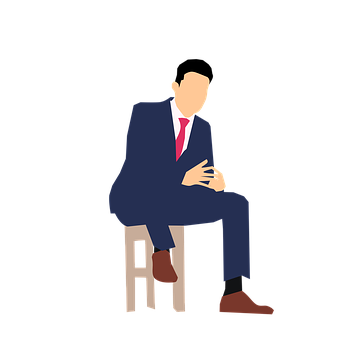 Businessman Seated Silhouette