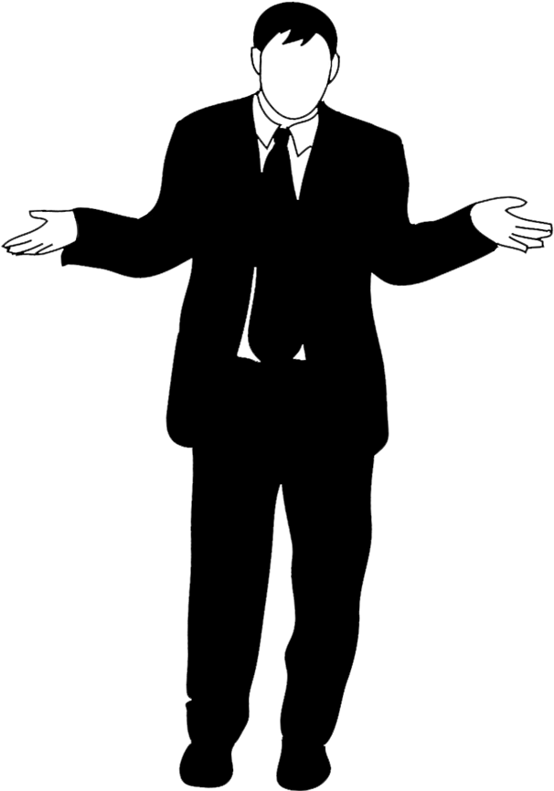 Businessman Silhouette Spread Arms.png