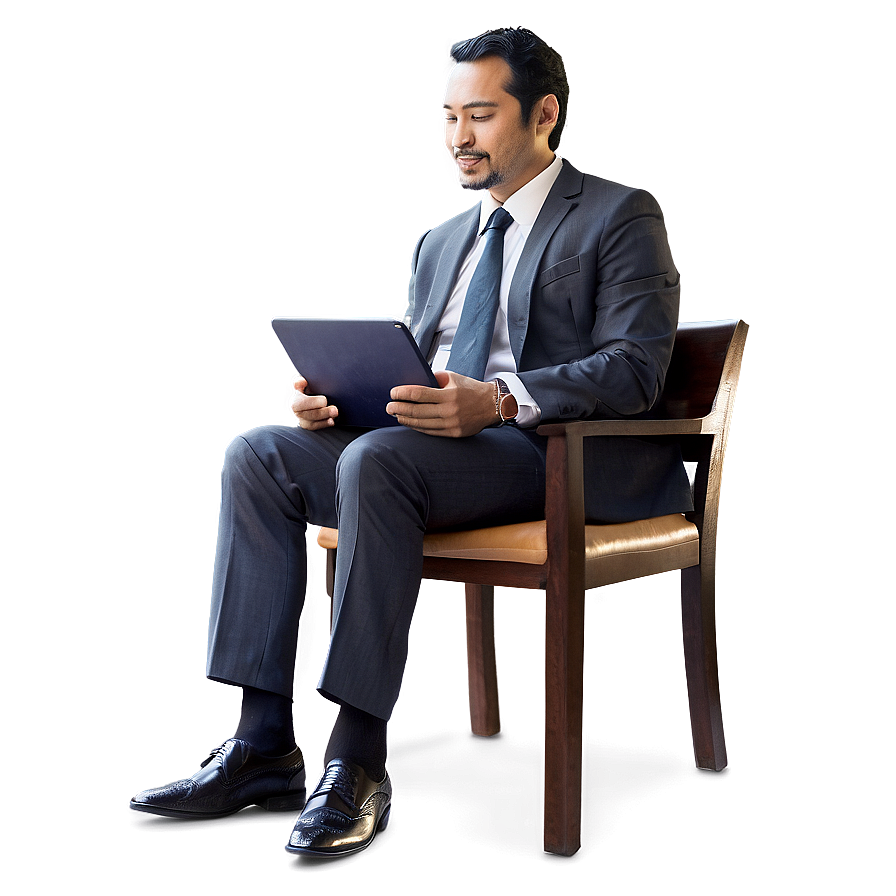 Businessman Sitting Png 06122024