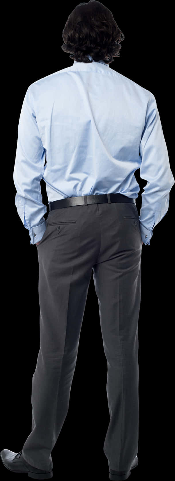 Businessman Standing Back View