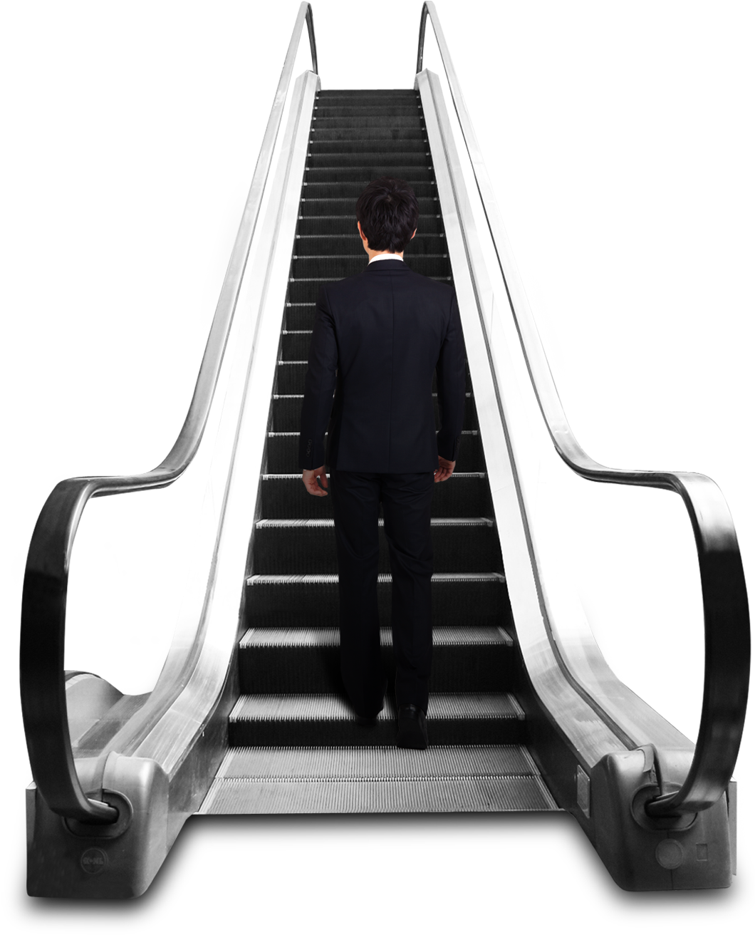Businessmanon Escalator