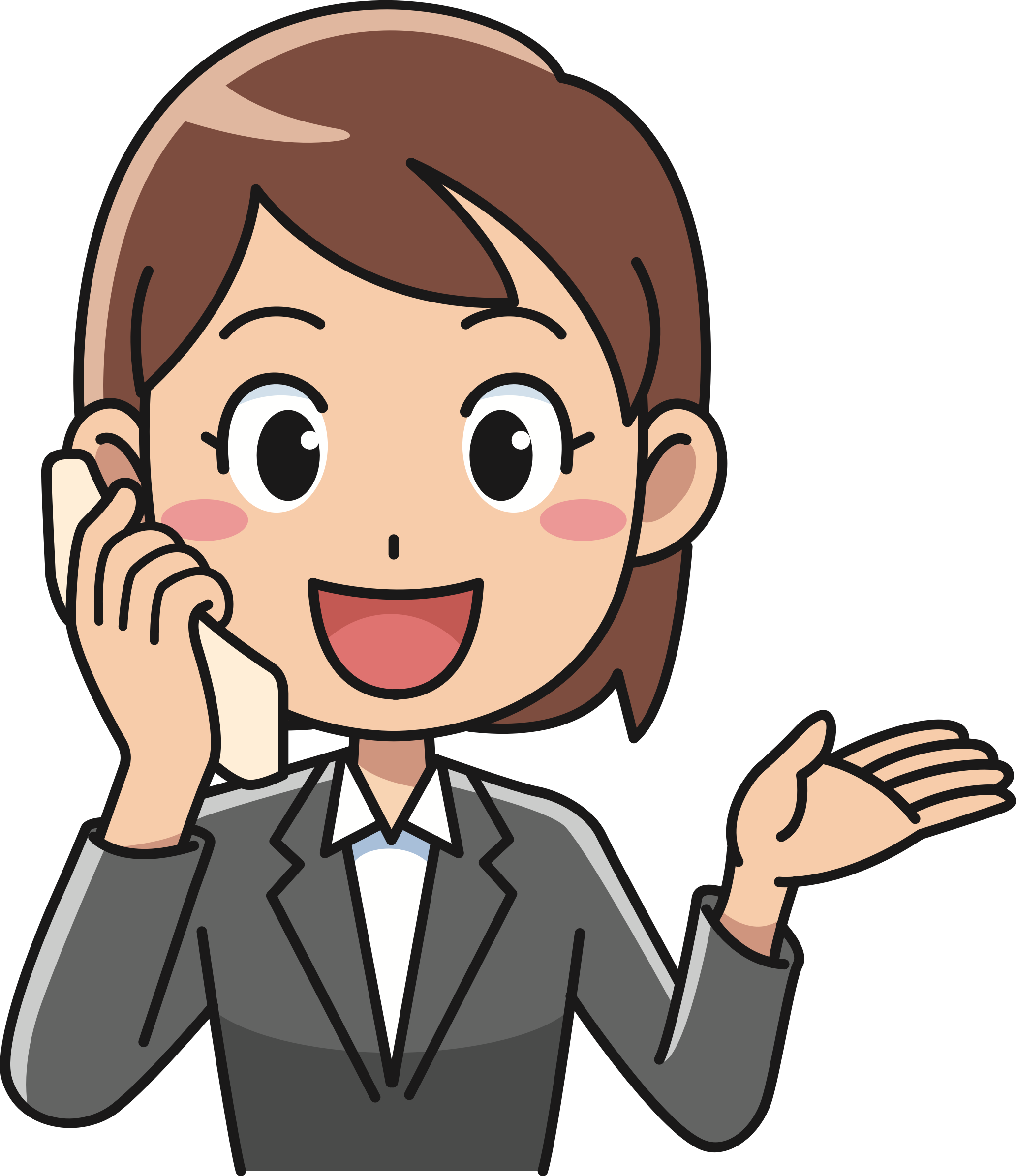 Businesswoman Phone Clipart