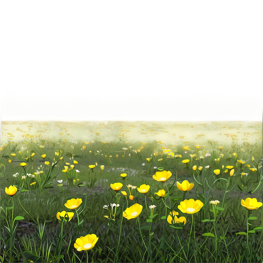 Buttercup Meadow Scene Png 06252024