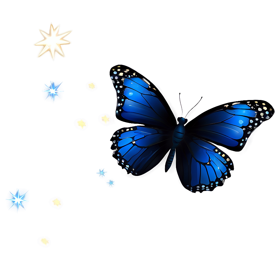 Butterfly And Stars Png 04292024