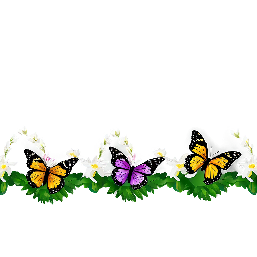 Butterfly Borders Png Bbn11