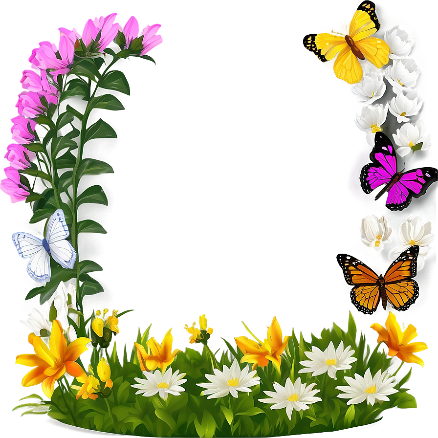 Butterfly Flower Bed Png 06272024