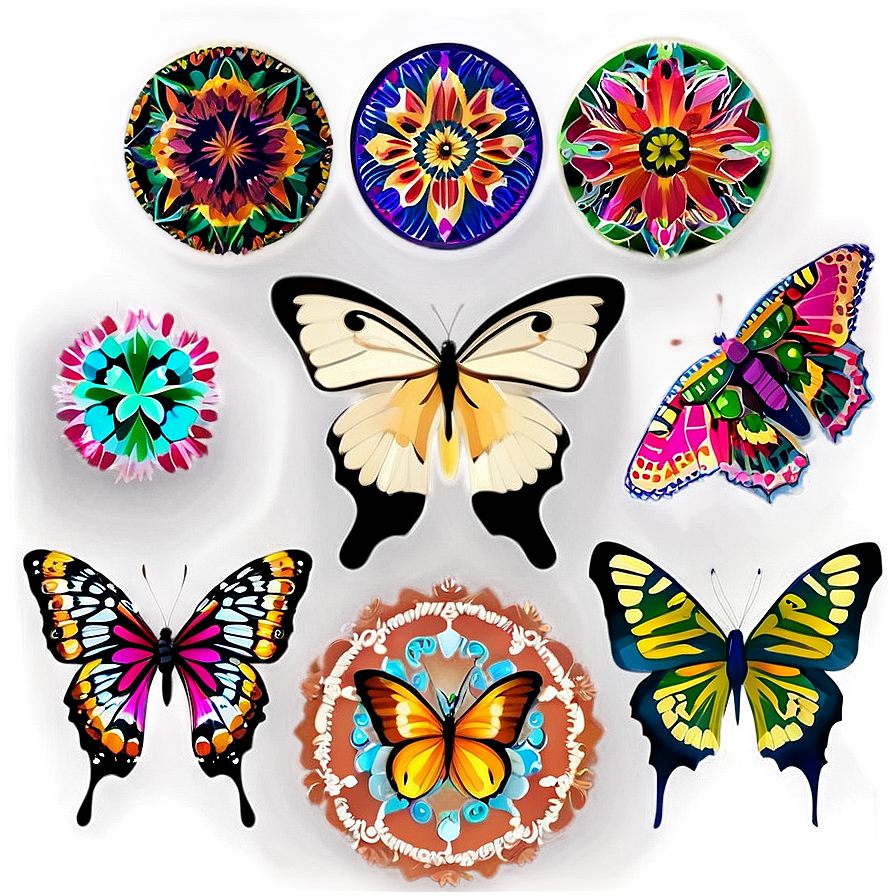 Butterfly Mandalas Png Qev24