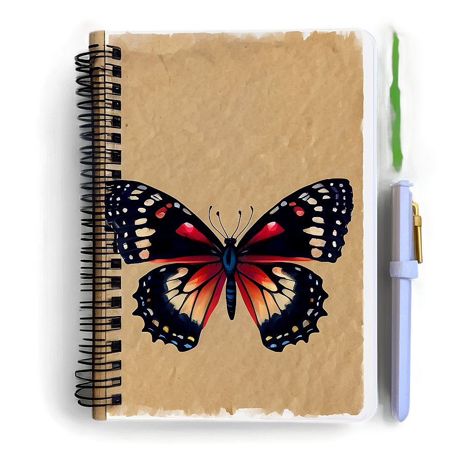 Butterfly Notebook Cover Png Nhy46