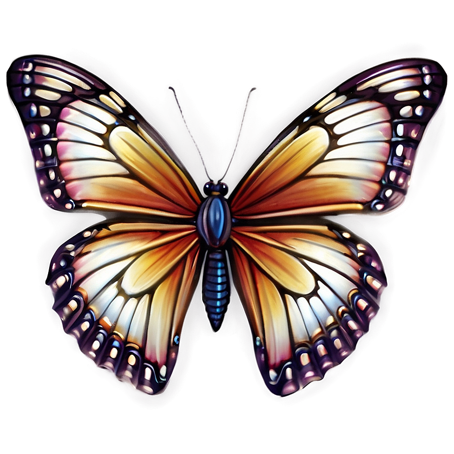 Butterfly Realism Art Png 1