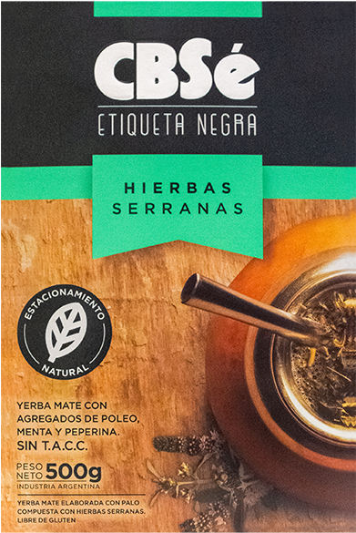 C B Sé Etiqueta Negra Yerba Mate Packaging