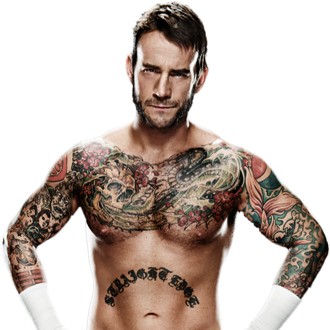 C M Punk Tattooed Wrestler