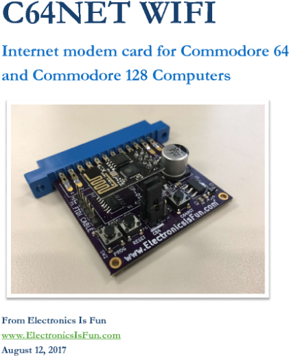 C64 Net Wi Fi Modem Card Commodore Computers