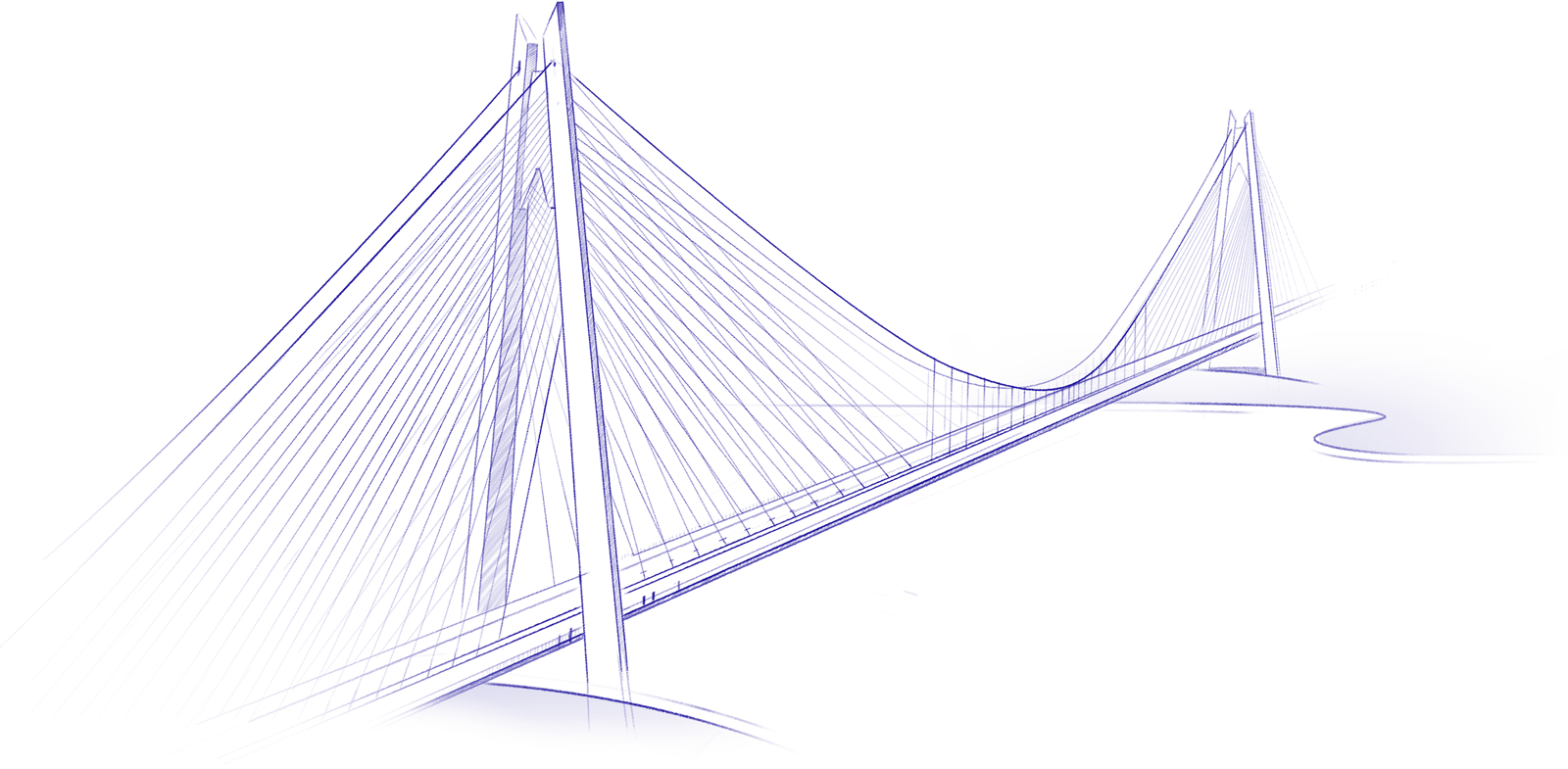 Cable Stayed Bridge Sketch