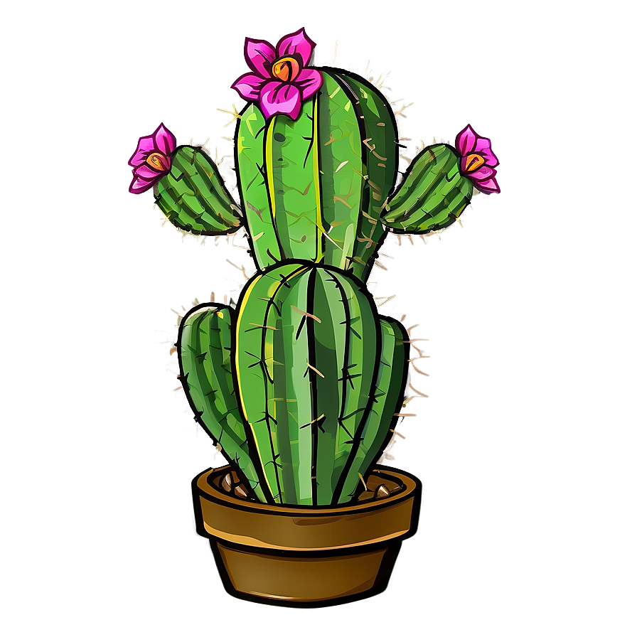 Cactus Drawing Png 05032024