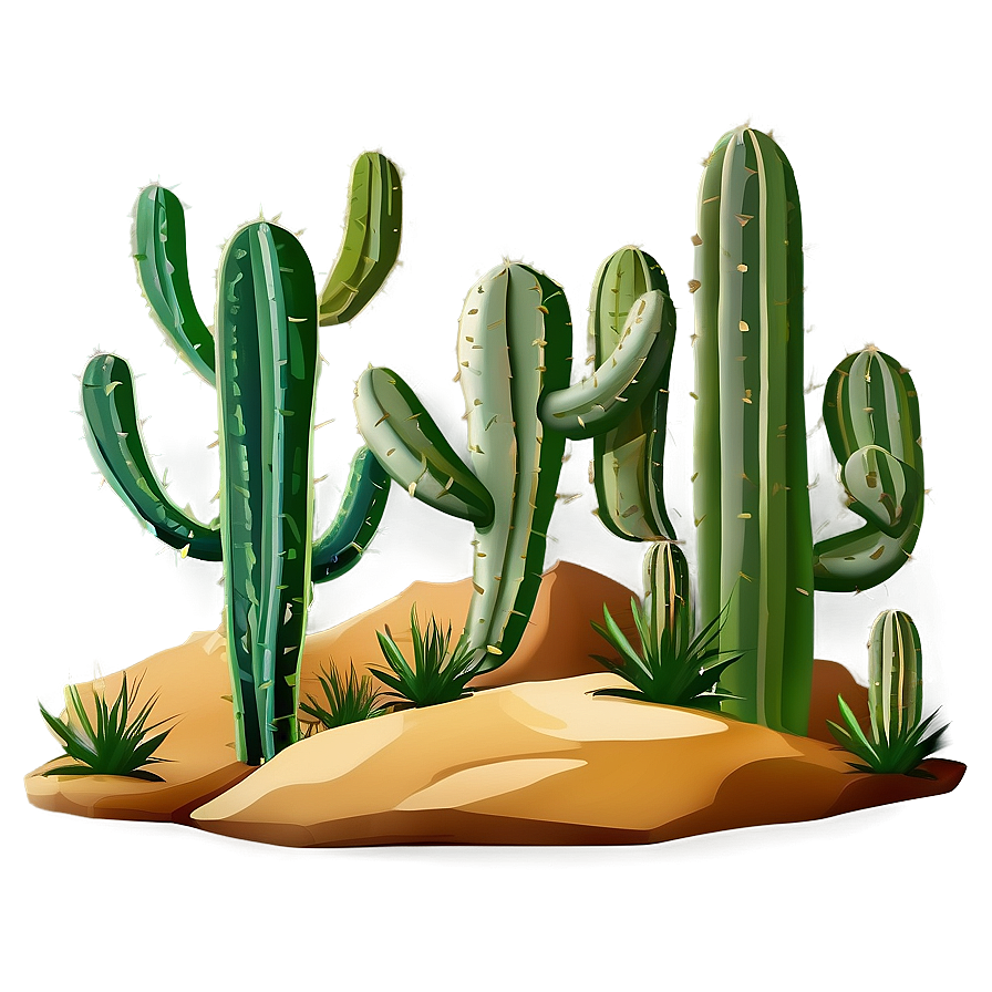 Cactus Landscape Png 05032024