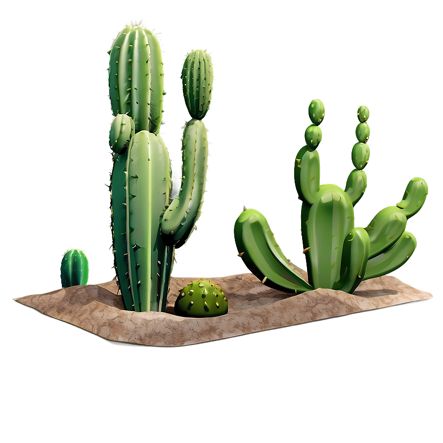 Cactus Scene Png Lvw2