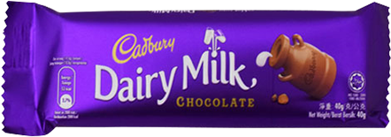 Cadbury Dairy Milk Chocolate Bar Packaging