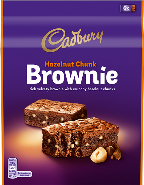 Cadbury Hazelnut Chunk Brownie Packaging