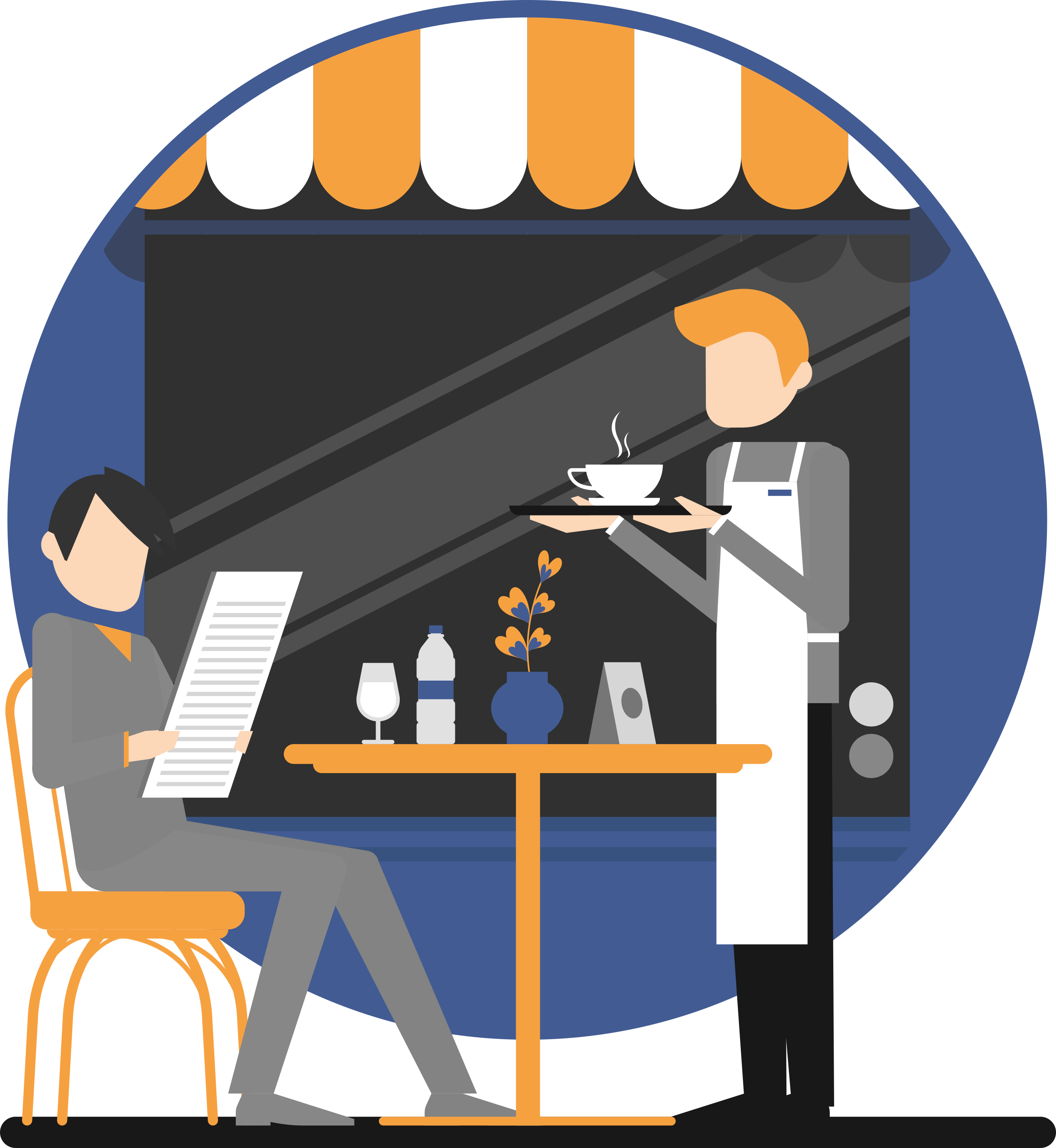 Cafe Service Vector Illustration