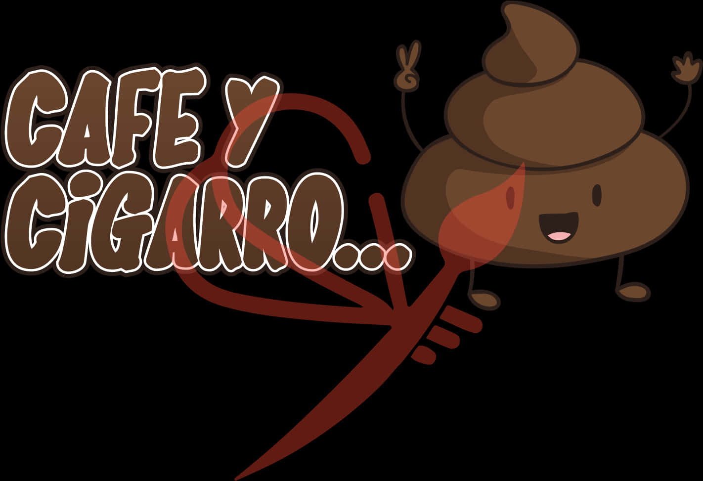 Cafey Cigarro Poop Character