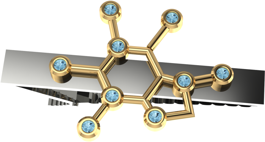 Caffeine Molecule3 D Model