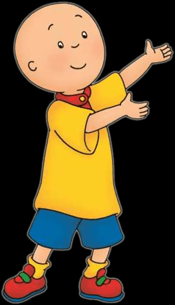 Caillou Cartoon Character Gesture