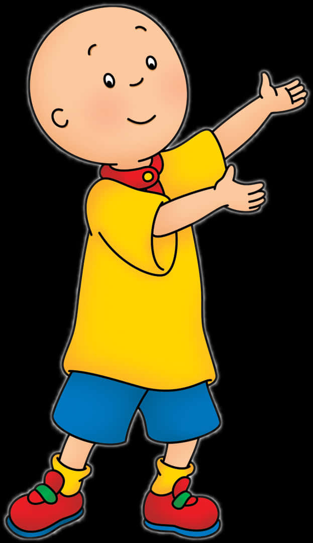Caillou Cartoon Character Gesture