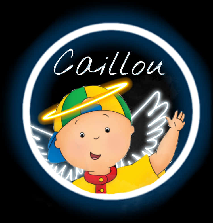 Caillou Cartoon Character Glowing Halo