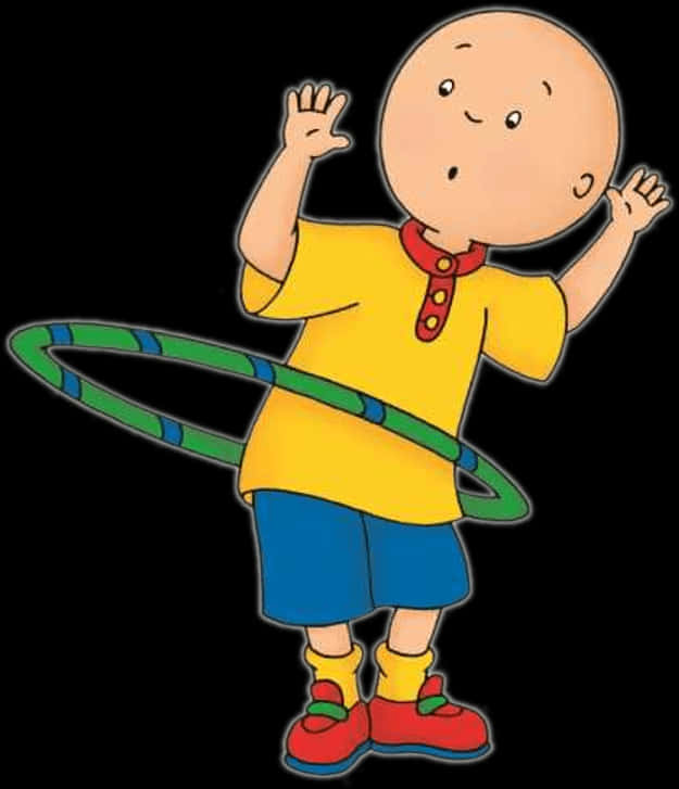 Caillou Playing With Hula Hoop